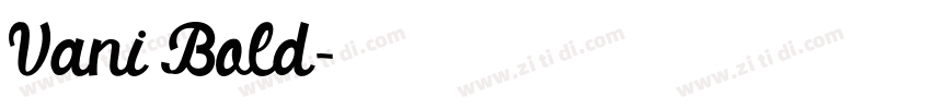 Vani Bold字体转换